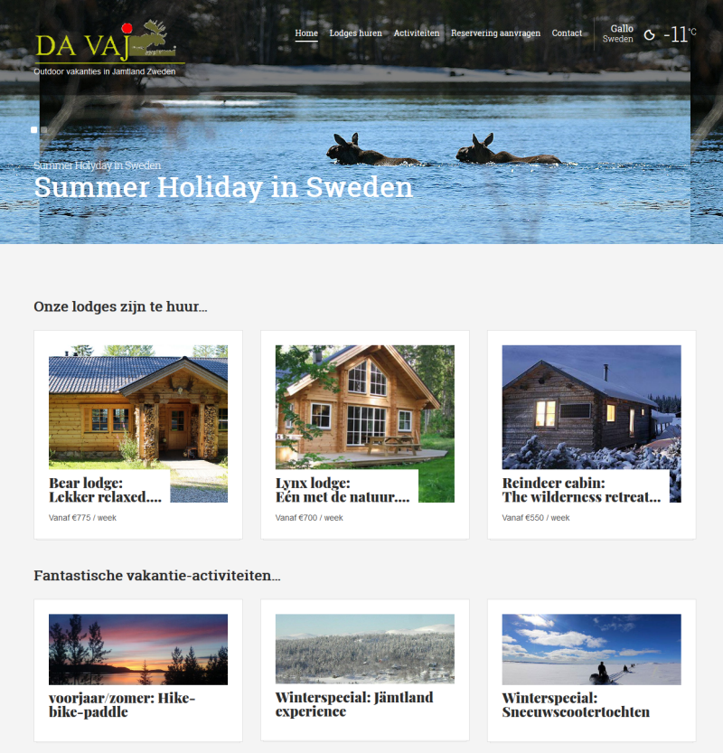 Vakantiewoning in Zweden-Davaj Trekking Outdoor vakanties